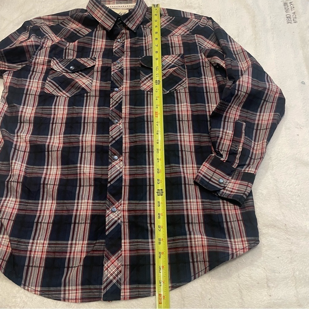 Costal Men’s Western Plaid Snap Button Shirt XL - Picture 11 of 14